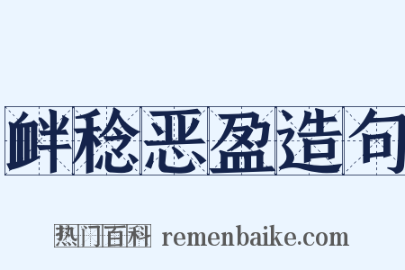 衅稔恶盈造句是什么意思的图片
